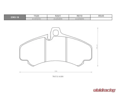 Race Technologies RE10 Race Compound Brake Pad Set Front and Rear Porsche 996 | 997 | 987 2002-2013 - 2363.18.RE10