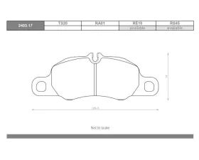 Race Technologies RE10 Race Compound Brake Pad Set Front Porsche (981) Boxster S | Cayman 2013-2016