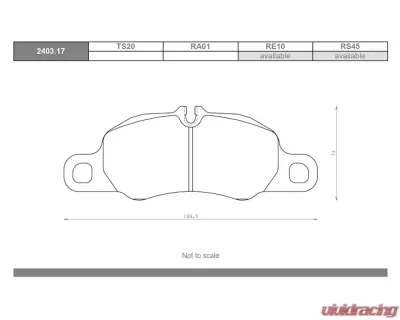 Race Technologies RS45 Race Compound Brake Pad Set Front Porsche (981) Boxster S 2013-2016 - 2403.17.RS45