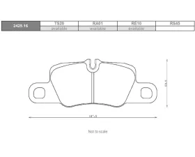 Race Technologies TS20 Race Compound Brake Pad Set Rear Porsche 991 Carrera 2S | 4S 2012
