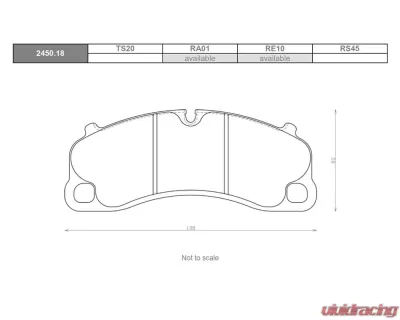 Race Technologies RA01 Race Compound Brake Pad Set Front Porsche 991 | 981 2014-2016 - 2450.18.RA01