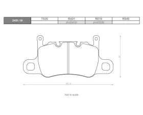 Race Technologies TS20 Race Compound Brake Pad Set Rear Porsche 991 | 981 2014-2016