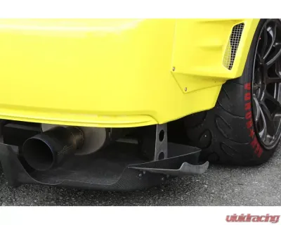 M&M Honda Racing Rear Diffuser Side Canard - Plain Weaves Acura Integra DC5 - MMH-01000DC5M004