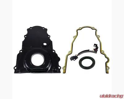 Top Street Performance Aluminum Timing Cover Black w/ Cps Provision, Harness, Crank Seal & Gasket LS2 | LS3 - 81056BK
