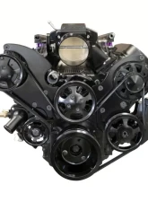 Top Street Performance LS Serpentine Front Drive System w/ Integral Power Steering Reservoir Chevrolet Small Block V8 Gen. III | IV                                     - 81200BKX - Image 2