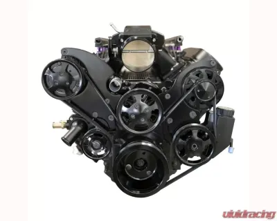 Top Street Performance LS Serpentine Front Drive System w/ Integral Power Steering Reservoir Chevrolet Small Block V8 Gen. III | IV - 81200BKX