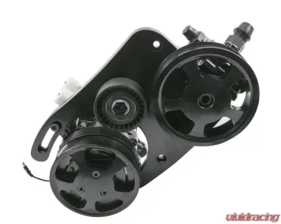 Top Street Performance Coyote Hydraulic Power Steering Bracket and Pulleys Black Ford 5.0L - 84053BK