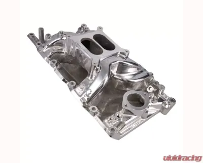 Top Street Performance Carbureted Polished Aluminum Dual Plane Air Gap Intake Manifold Chrysler Small Block V8 - 85025
