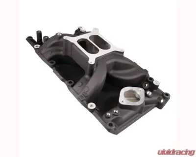 Top Street Performance Carbureted Black Aluminum Dual Plane Air Gap Intake Manifold Chrysler Small Block V8 - 85026BK