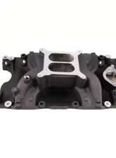 Top Street Performance Carbureted Black Aluminum Dual Plane Air Gap Intake Manifold Chrysler Small Block V8                                     - 85026BK - Image 2