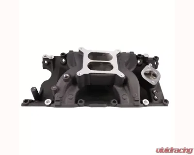 Top Street Performance Carbureted Black Aluminum Dual Plane Air Gap Intake Manifold Chrysler Small Block V8 - 85026BK