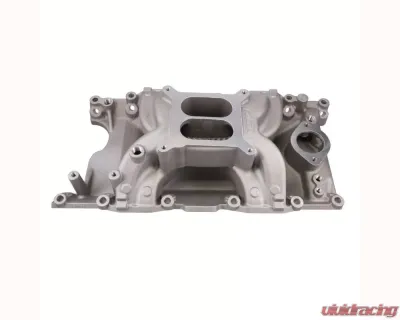 Top Street Performance Carbureted Satin Aluminum Dual Plane Air Gap Intake Manifold Chrysler Small Block V8 - 85026