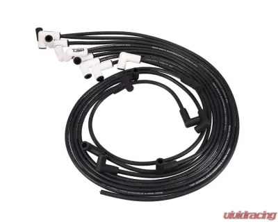 Top Street Performance 8.5mm Under Header Spark Plug Wire Set w/ 90? White Ceramic Plug Boots Chevrolet Small Block - 88091CE