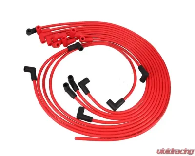 Top Street Performance 8.5mm Under Header Spark Plug Wire Set w/ 90? Plug Boots Red Chevrolet Small Block - 88291
