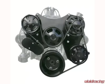 Top Street Performance Serpentine Front Drive System Black Chevrolet Small Block V8 Gen. I - DS35014BK