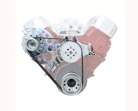 Top Street Performance Gilmer Style Front Drive Kit w/ High Mount Alternator Polished Chevrolet Big Block V8 Gen. II