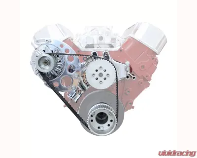 Top Street Performance Gilmer Style Front Drive Kit w/ High Mount Alternator Polished Chevrolet Big Block V8 Gen. II - DS45404