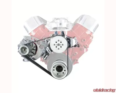 Top Street Performance Gilmer Style Front Drive Kit w/ High Mount Alternator Polished Chevrolet Big Block V8 Gen. II - DS45405