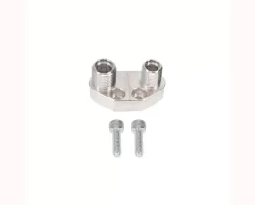 Top Street Performance Straight A/C Manifold Fitting Clear Anodized Sanden SD-7