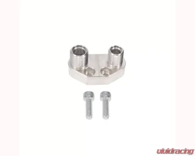 Top Street Performance Straight A/C Manifold Fitting Clear Anodized Sanden SD-7 - HC5100CA