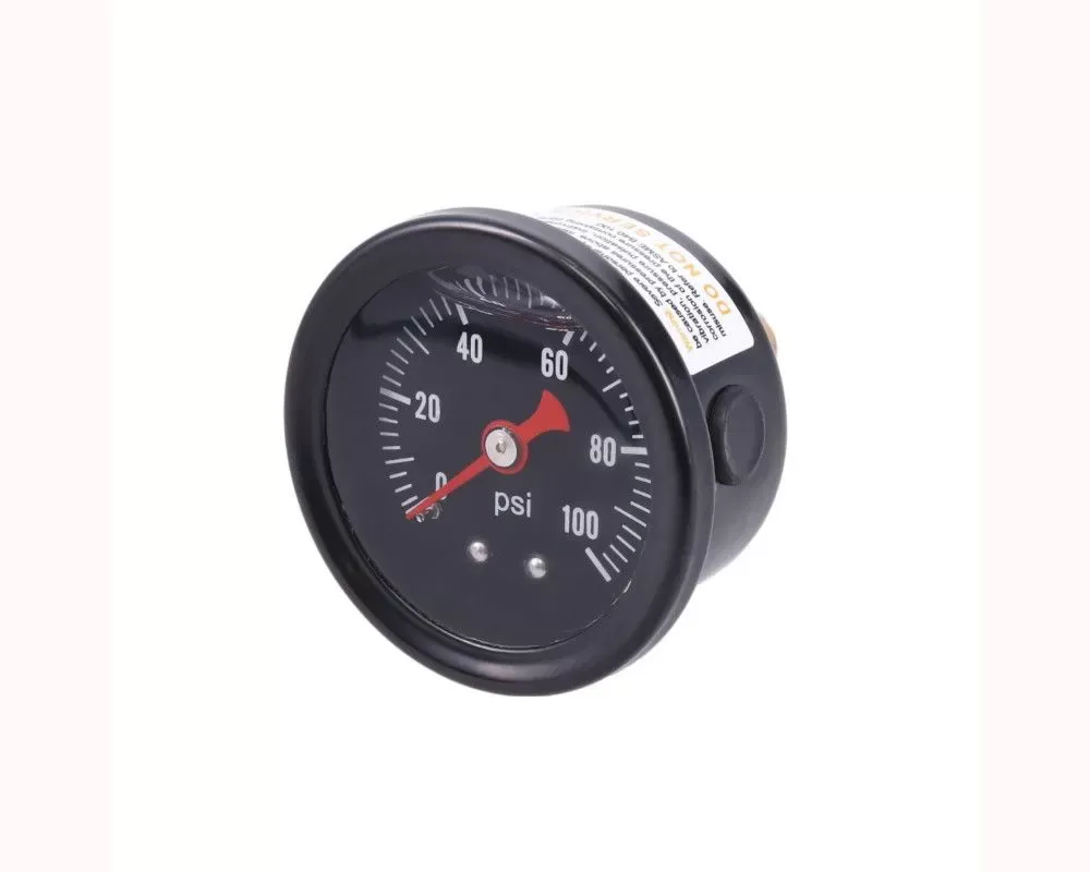 Top Street Performance 0-100 PSI Liquid-Filled Fuel Pressure Gauge Black - JM1018BK