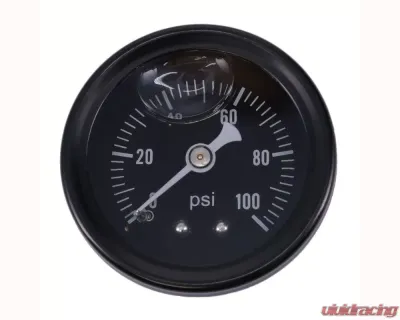 Top Street Performance 0-100 PSI Liquid-Filled Fuel Pressure Gauge Black - JM1018BK