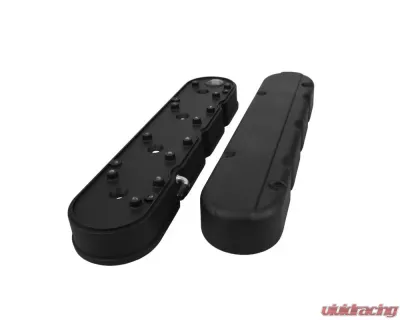 Top Street Performance Smooth Cast Aluminum Valve Covers w/ Coil Mounts & Covers GM LS - JM8082-3BK