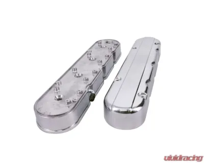 Top Street Performance Smooth Cast Aluminum Valve Covers w/ Coil Mounts & Covers GM LS - JM8082-3P