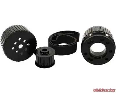 Top Street Performance Gilmer Style Pulley Kit Ford BB 429-460 Black - 10094BK
