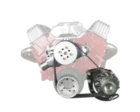 Top Street Performance BBC Gilmer Belt Front Drive System with Mid Mount Alternator Black