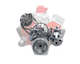 Top Street Performance BBC Premium V-Belt Front Drive System Chrome