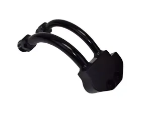 Top Street Performance Sanden SD-7 Style A/C Compressor Manifold Curved Black