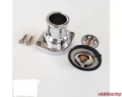 Top Street Performance LS Straight Aluminum Water Neck with 160F Thermostat Chrome - HC8938C-KT