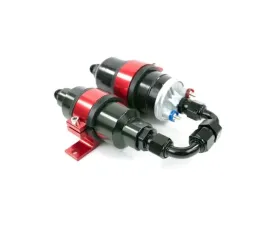 Top Street Performance Universal Electric Inline EFI Fuel Pump and 100 Micron Filter Kit Red