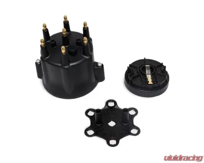 Top Street Performance Pro Series Ready to Run Distributor Cap and Rotor Kit Male Cap 4 Cylinder Black - JM6987BK