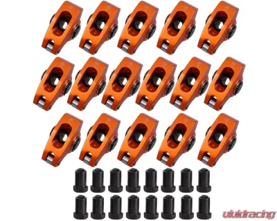 Top Street Performance Chevy Small Block 6061-T6 Aluminum 1.6 Ratio 7/16" Roller Rocker Arms - 62167