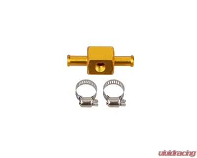 Top Street Performance Zinc 1/8" NPT 3/8" Inline Hose Barb Fuel Pressure Gauge Adapter - JM1061Z