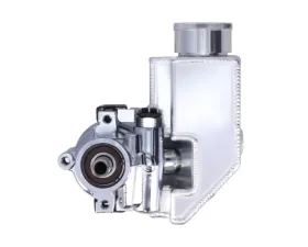 Top Street Performance GM Type II Chrome Power Steering Pump with Integral 14 oz Fabricated Aluminum Reservoir