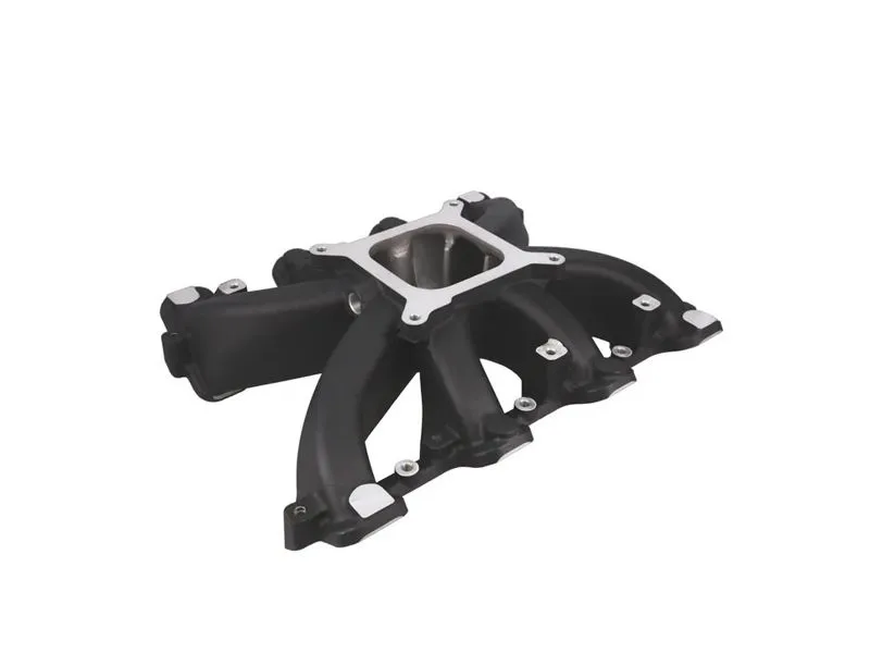 Top Street Performance Carbureted Single Plane Aluminum Intake Manifold Black Chevrolet Small Block V8 Gen. III 1997-2005 - 81132BK