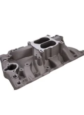 Top Street Performance Dual Plane Polished Aluminum Intake Manifold Satin Oldsmobile Small Block V8 Engines 1968-1980                                     - 87111 - Image 3