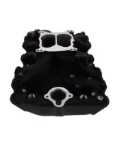 Top Street Performance Dual Plane Polished Aluminum Intake Manifold Black Oldsmobile Small Block V8 Engines 1968-1980                                     - 87111BK - Image 2