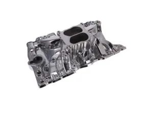 Top Street Performance Dual Plane Polished Aluminum Intake Manifold Polished Oldsmobile Small Block V8 Engines 1968-1980
