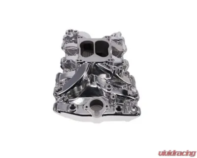Top Street Performance Dual Plane Polished Aluminum Intake Manifold Polished Oldsmobile Small Block V8 Engines 1968-1980 - 87111P