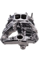Top Street Performance Dual Plane Aluminum Intake Manifold Polished Pontiac V8 326-455 Engines                                     - 87156P - Image 2