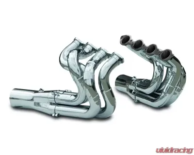 Dynatech 2.375-2.50 Inch With Standard Collectors Header Drag Race Dragster BBC Chrome - 750-98410