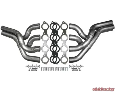 Dynatech 2.250 - 2.375 Tube Size Long Tube BBC Side Exit Header Kit 14 Degree Head - 760-46410
