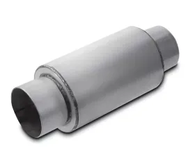 Dynatech Muffler Split Flow Round 3.00 Inch 6.00 Inches Long Aluminized Steel