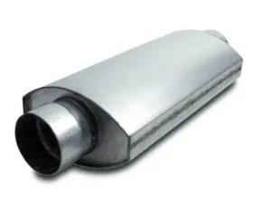 Dynatech Muffler Split Flow Oval 3.00 Inch 14 Inches Long Aluminized Steel