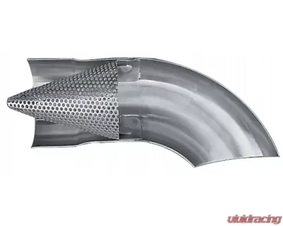 Dynatech Muffler Turndown W/ Cone 3.50 Inch 10.0 Inches Long Mild Steel - 780-01200