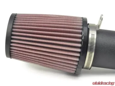 STM Tuned Wrinkle Black Powdercoat Aluminum Intake Pipes with MAF Flange Nissan R35 GT-R 2009-2021 - STM-GTR-AL-INT-MAF-WBK